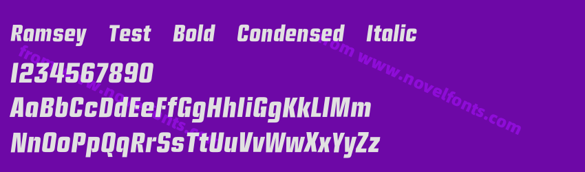 Ramsey Test Bold Condensed ItalicPreview Ramsey Test Bold Condensed ItalicPreview