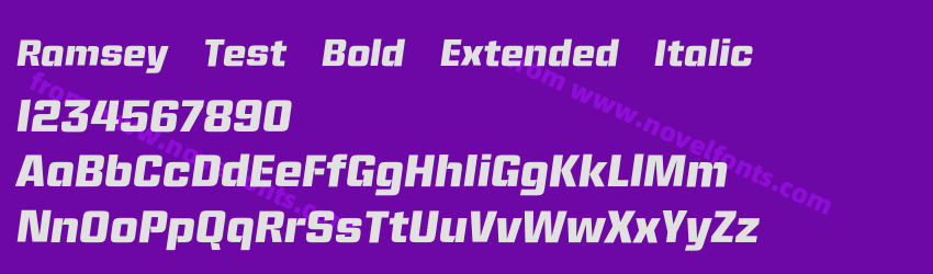 Ramsey Test Bold Extended ItalicPreview Ramsey Test Bold Extended ItalicPreview