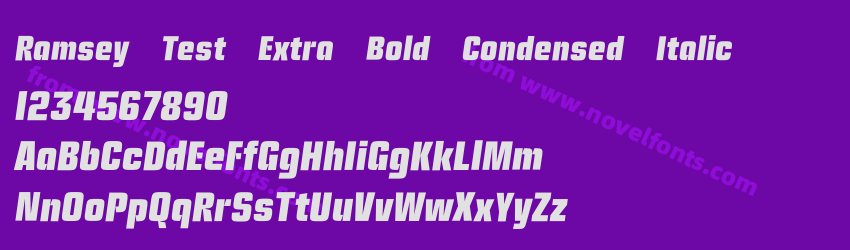 Ramsey Test Extra Bold Condensed ItalicPreview Ramsey Test Extra Bold Condensed ItalicPreview