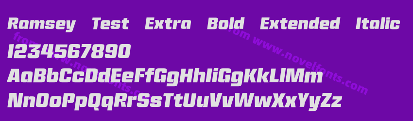 Ramsey Test Extra Bold Extended ItalicPreview Ramsey Test Extra Bold Extended ItalicPreview
