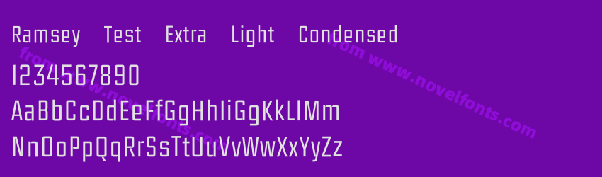 Ramsey Test Extra Light CondensedPreview Ramsey Test Extra Light CondensedPreview