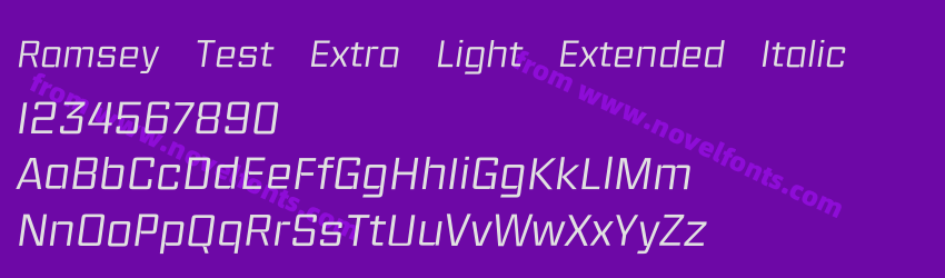 Ramsey Test Extra Light Extended ItalicPreview Ramsey Test Extra Light Extended ItalicPreview