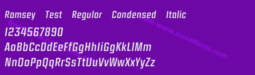 Ramsey Test Regular Condensed ItalicPreview Ramsey Test Regular Condensed ItalicPreview