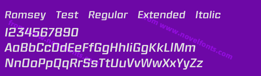 Ramsey Test Regular Extended ItalicPreview Ramsey Test Regular Extended ItalicPreview