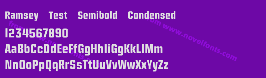 Ramsey Test Semibold CondensedPreview Ramsey Test Semibold CondensedPreview