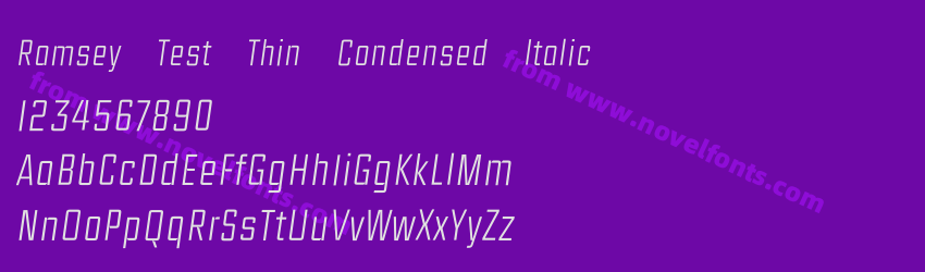 Ramsey Test Thin Condensed ItalicPreview Ramsey Test Thin Condensed ItalicPreview
