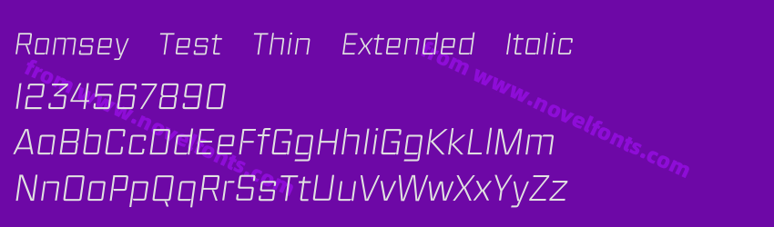 Ramsey Test Thin Extended ItalicPreview Ramsey Test Thin Extended ItalicPreview