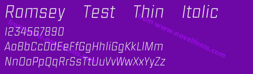 Ramsey Test Thin ItalicPreview Ramsey Test Thin ItalicPreview