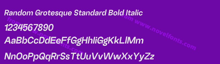 Random Grotesque Standard Bold ItalicPreview Random Grotesque Standard Bold ItalicPreview