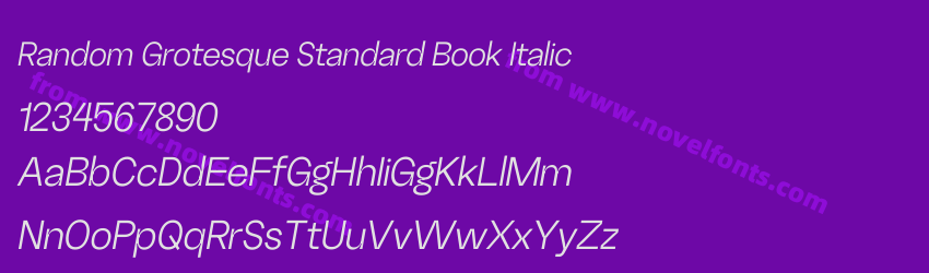 Random Grotesque Standard Book ItalicPreview Random Grotesque Standard Book ItalicPreview