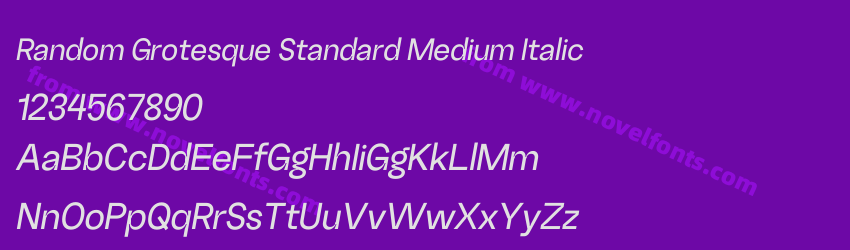 Random Grotesque Standard Medium ItalicPreview Random Grotesque Standard Medium ItalicPreview