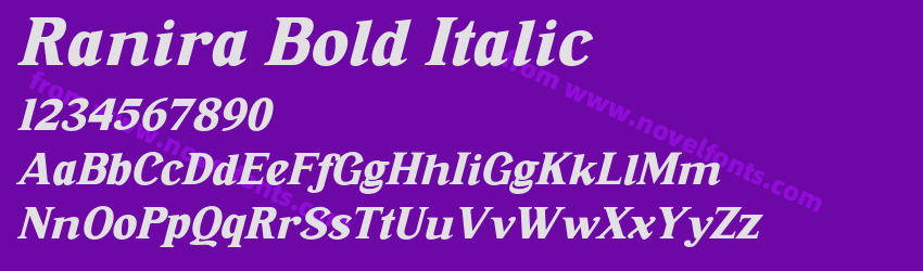Ranira Bold ItalicPreview Ranira Bold ItalicPreview