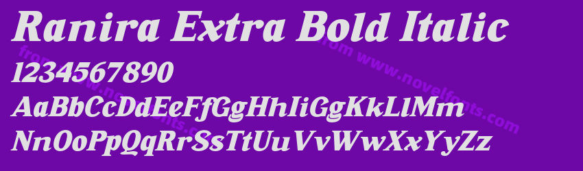 Ranira Extra Bold ItalicPreview Ranira Extra Bold ItalicPreview