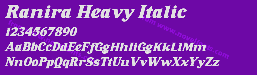 Ranira Heavy ItalicPreview Ranira Heavy ItalicPreview