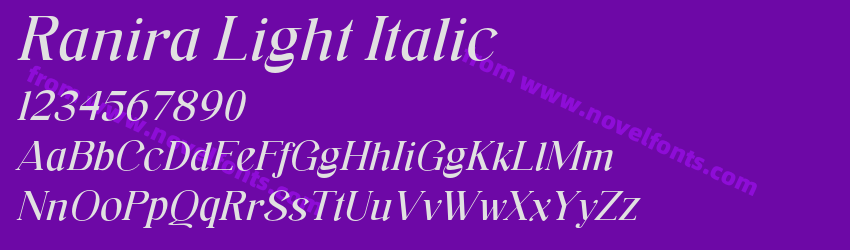 Ranira Light ItalicPreview Ranira Light ItalicPreview