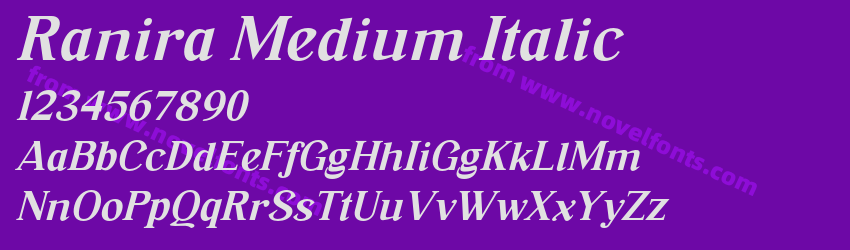 Ranira Medium ItalicPreview Ranira Medium ItalicPreview