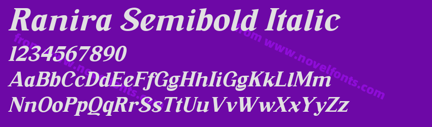 Ranira Semibold ItalicPreview Ranira Semibold ItalicPreview