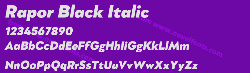 Rapor Black ItalicPreview Rapor Black ItalicPreview