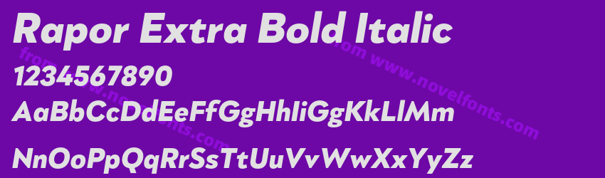 Rapor Extra Bold ItalicPreview Rapor Extra Bold ItalicPreview