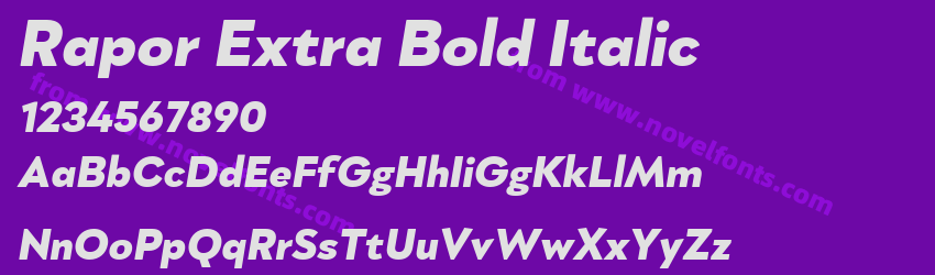 Rapor Extra Bold ItalicPreview Rapor Extra Bold ItalicPreview