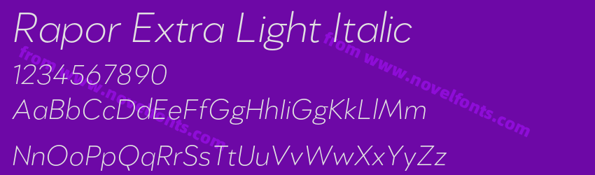 Rapor Extra Light ItalicPreview Rapor Extra Light ItalicPreview