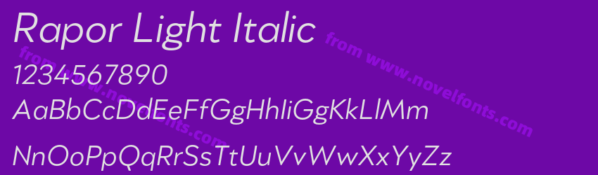 Rapor Light ItalicPreview Rapor Light ItalicPreview
