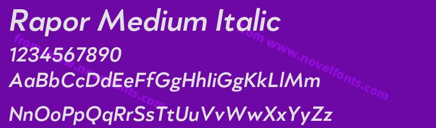 Rapor Medium ItalicPreview Rapor Medium ItalicPreview