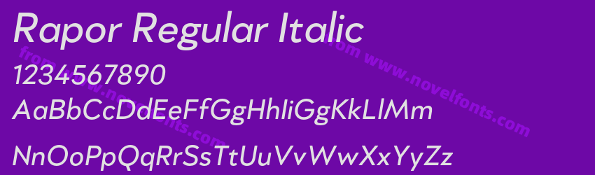 Rapor Regular ItalicPreview Rapor Regular ItalicPreview