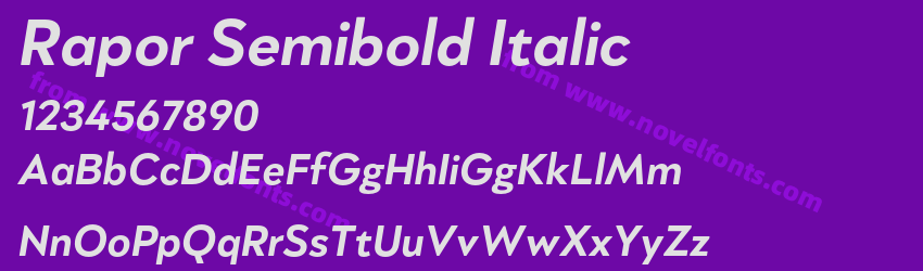 Rapor Semibold ItalicPreview Rapor Semibold ItalicPreview