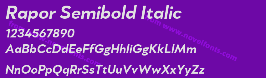 Rapor Semibold ItalicPreview Rapor Semibold ItalicPreview