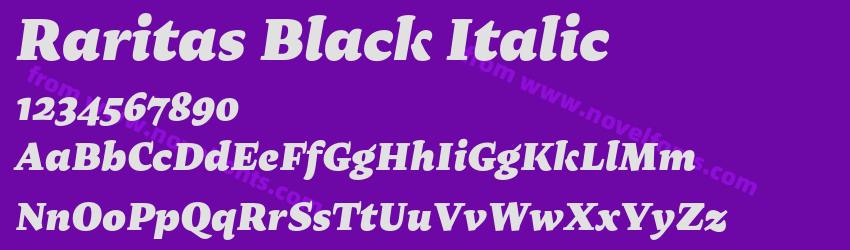 Raritas Black ItalicPreview Raritas Black ItalicPreview