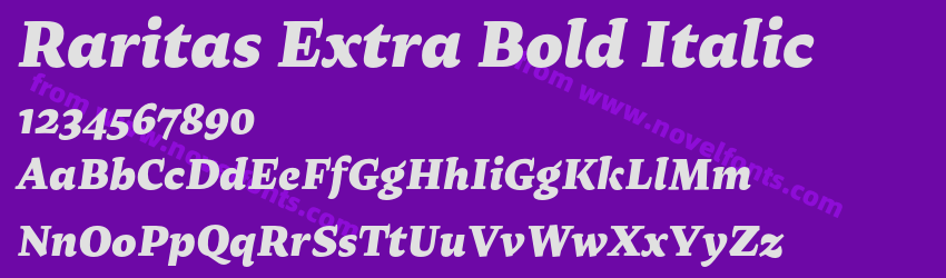 Raritas Extra Bold ItalicPreview Raritas Extra Bold ItalicPreview