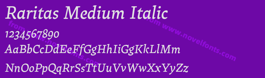Raritas Medium ItalicPreview Raritas Medium ItalicPreview