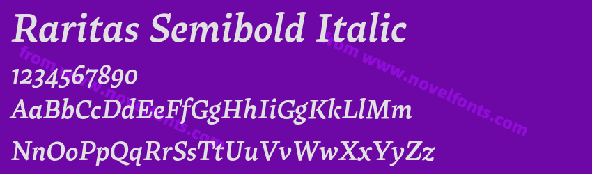 Raritas Semibold ItalicPreview Raritas Semibold ItalicPreview
