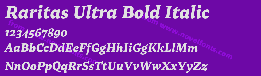 Raritas Ultra Bold ItalicPreview Raritas Ultra Bold ItalicPreview