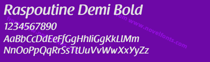 Raspoutine Demi BoldPreview Raspoutine Demi BoldPreview