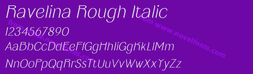 Ravelina Rough ItalicPreview Ravelina Rough ItalicPreview