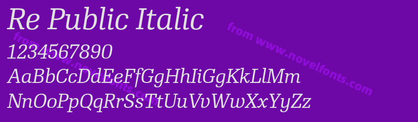Re Public ItalicPreview Re Public ItalicPreview
