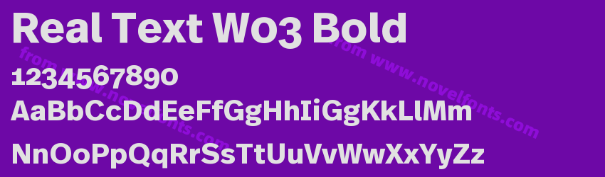 Real Text W03 BoldPreview Real Text W03 BoldPreview