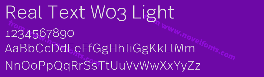 Real Text W03 LightPreview Real Text W03 LightPreview
