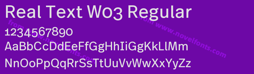 Real Text W03 RegularPreview Real Text W03 RegularPreview