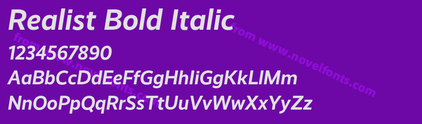 Realist Bold ItalicPreview Realist Bold ItalicPreview