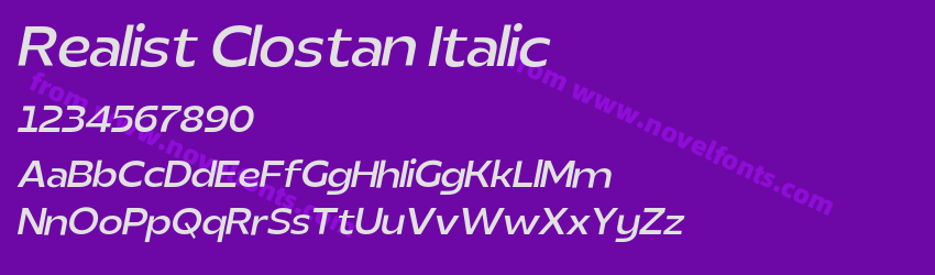 Realist Clostan ItalicPreview Realist Clostan ItalicPreview