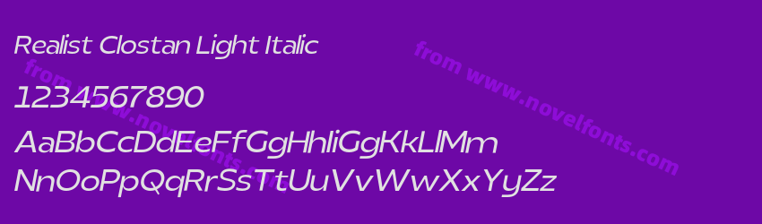 Realist Clostan Light ItalicPreview Realist Clostan Light ItalicPreview