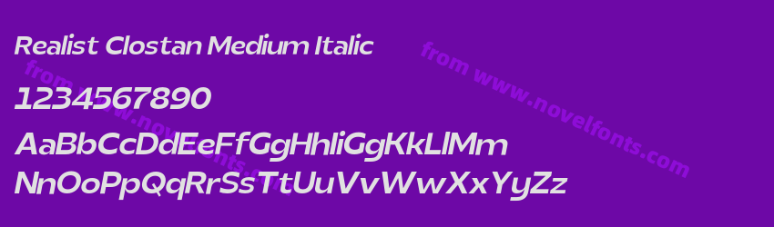 Realist Clostan Medium ItalicPreview Realist Clostan Medium ItalicPreview