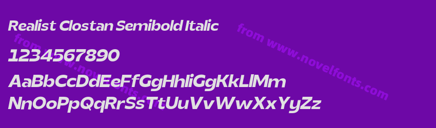 Realist Clostan Semibold ItalicPreview Realist Clostan Semibold ItalicPreview