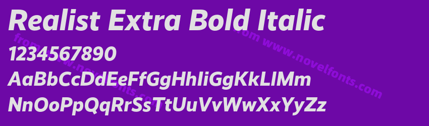Realist Extra Bold ItalicPreview Realist Extra Bold ItalicPreview
