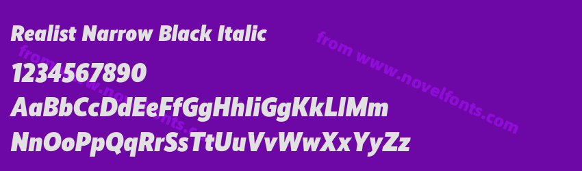 Realist Narrow Black ItalicPreview Realist Narrow Black ItalicPreview