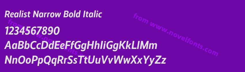 Realist Narrow Bold ItalicPreview Realist Narrow Bold ItalicPreview