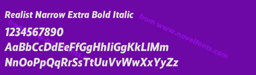 Realist Narrow Extra Bold ItalicPreview Realist Narrow Extra Bold ItalicPreview